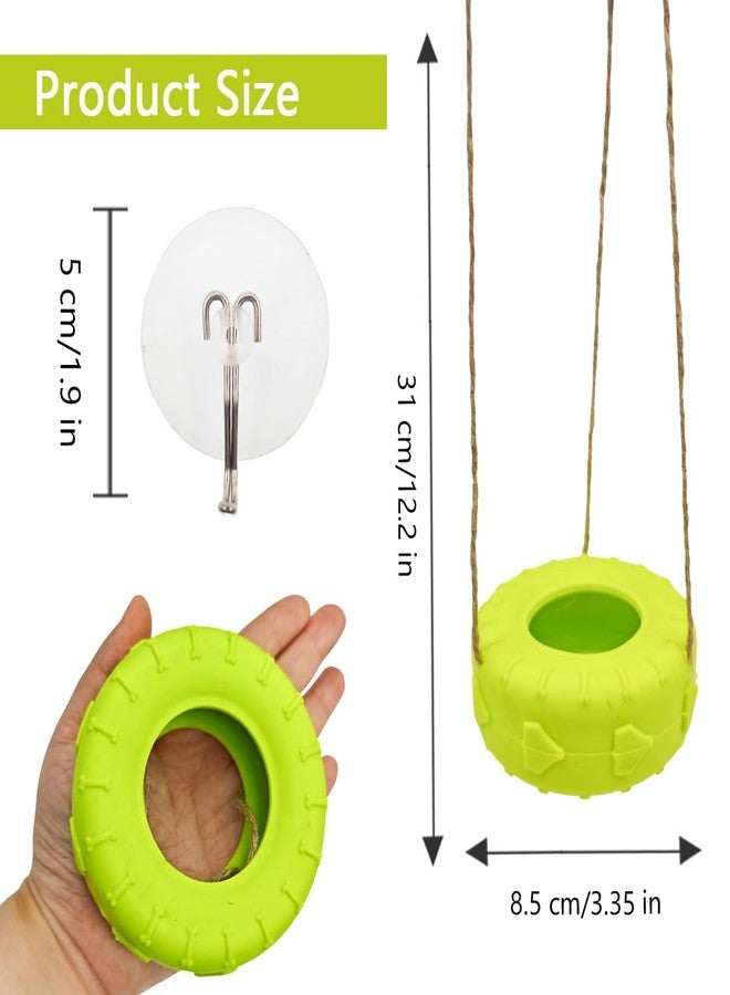 MAGNEECH Colours Hermit Crab Tire Swing,Suction Cup Hook Climbing Toy,Hermit Crab Terrarium Accessories - A Must-Have for Any Reptile Amphibian Small Aquatic Animals Lover(Yellow) - Image 5